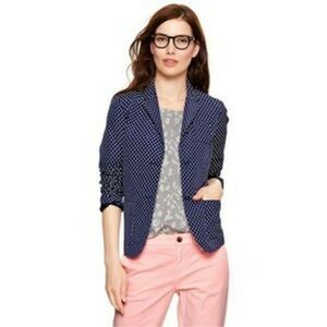 ✅ GAP ✅ The Academy Blazer Navy Blue Polka Dots